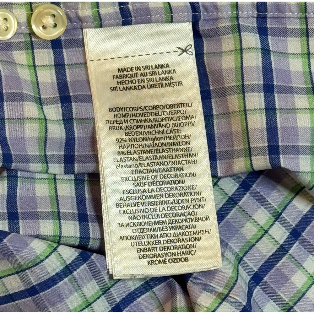 Polo Ralph Lauren Purple Check Performance Long Sleeve Button Down Shirt Men 4XB - Picture 5 of 9